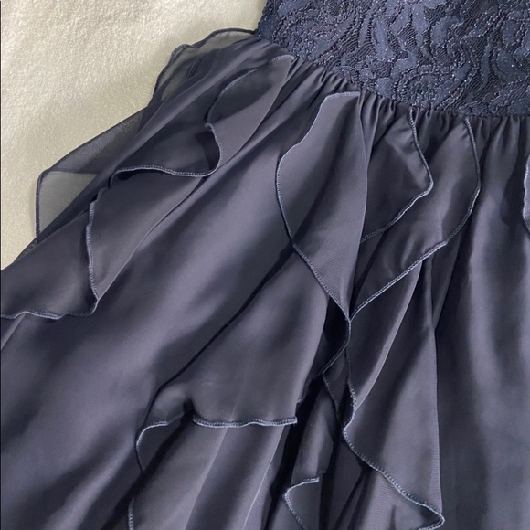 Macy’s Speechless Navy Blue Glitter Flowy Formal Dress - Picture 3 of 6